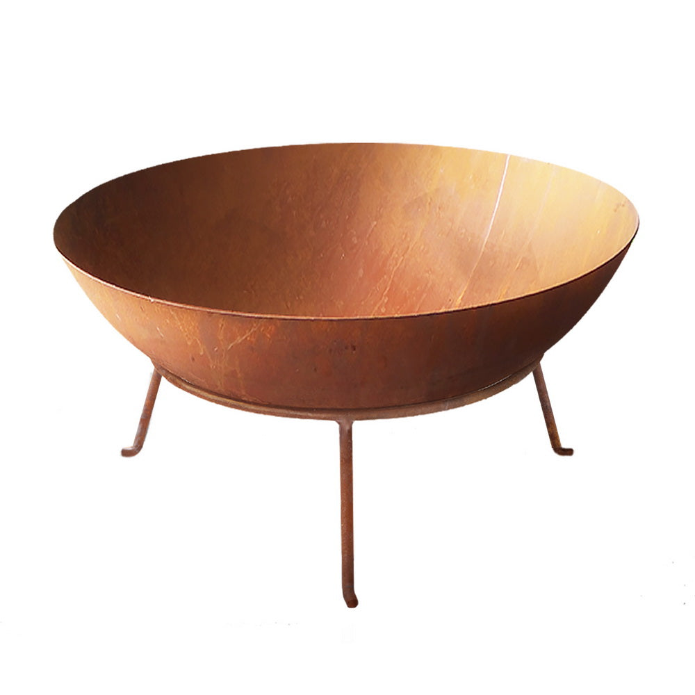 Grillz 70cm Fire Pit Cast Iron Rustic