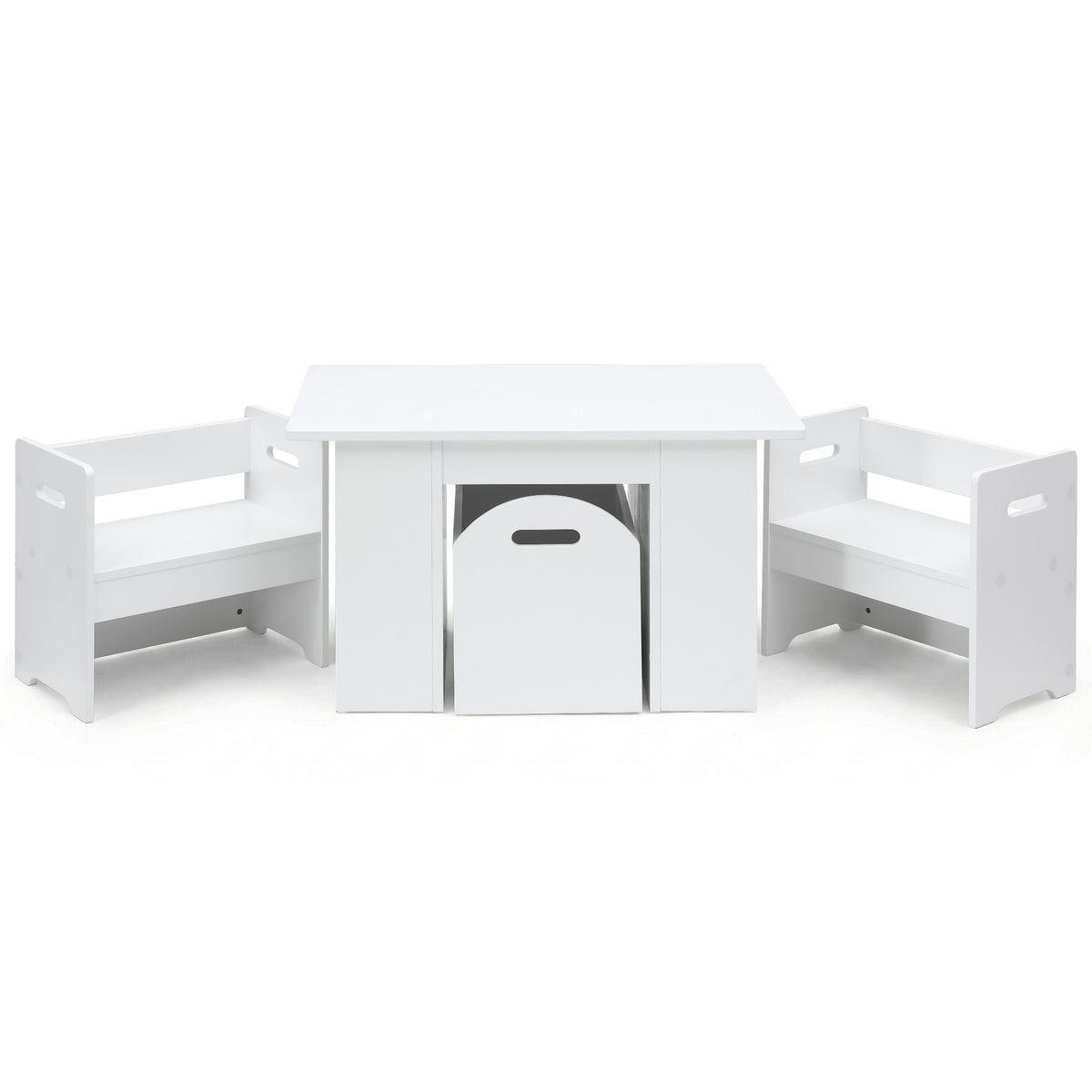 Keezi Kids Table and Chairs Set 3 Piece Storage Play Activity Desk