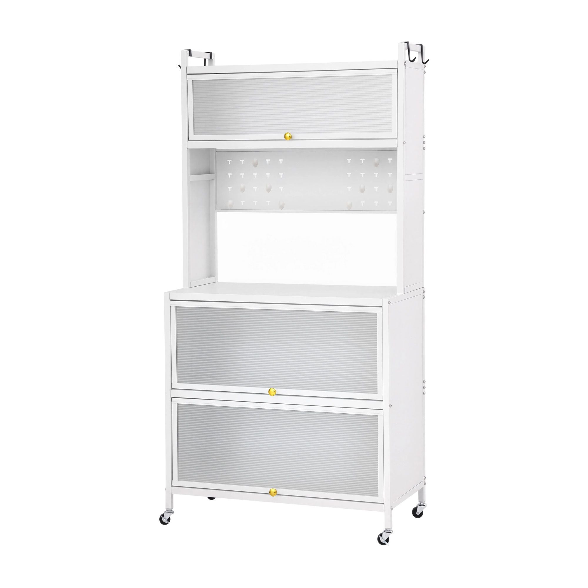 Artiss Kitchen Cabinet Storage Shelves Pegboard Cupboard Sideboard 80CMX164CM