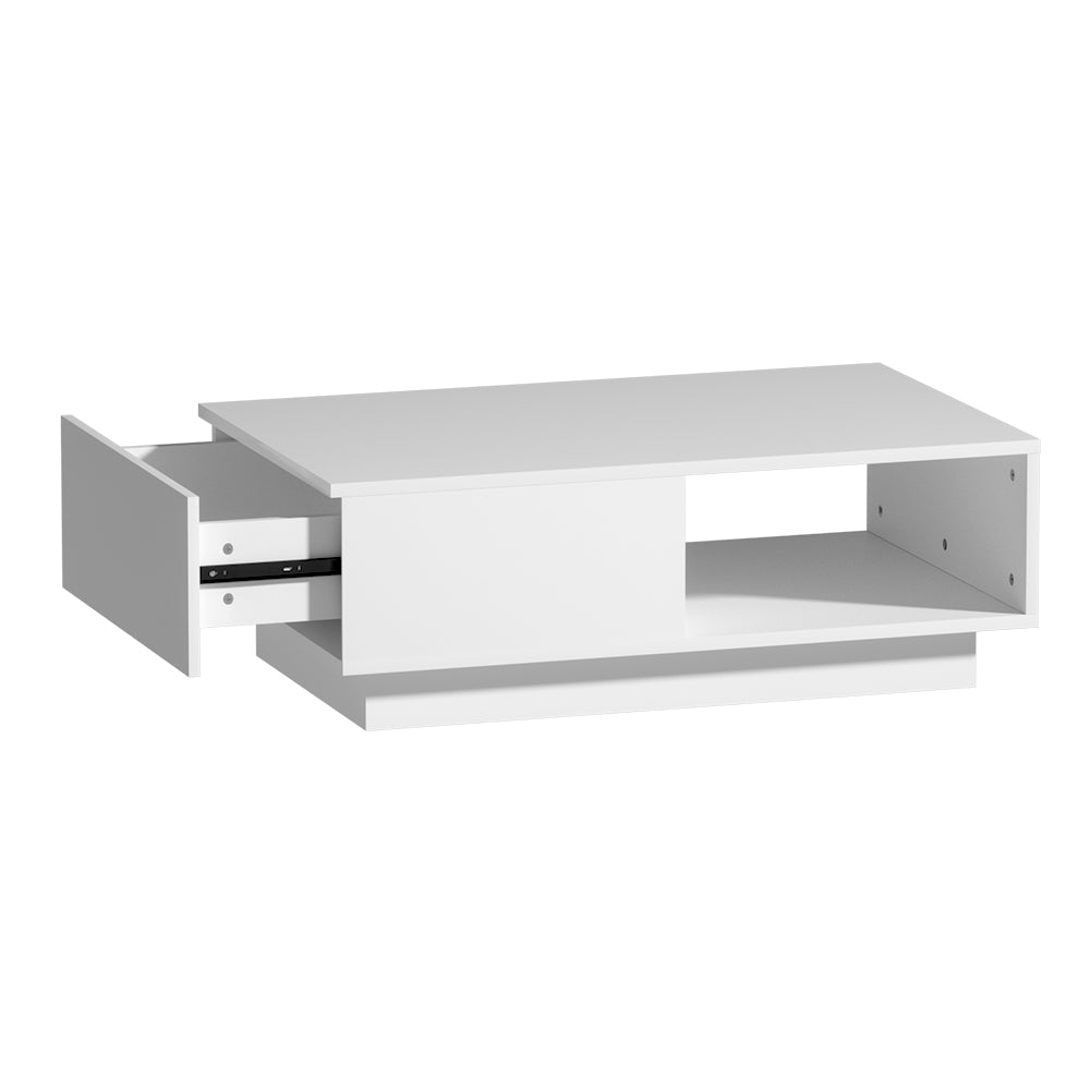 Artiss LED Coffee Table White High Gloss Modern