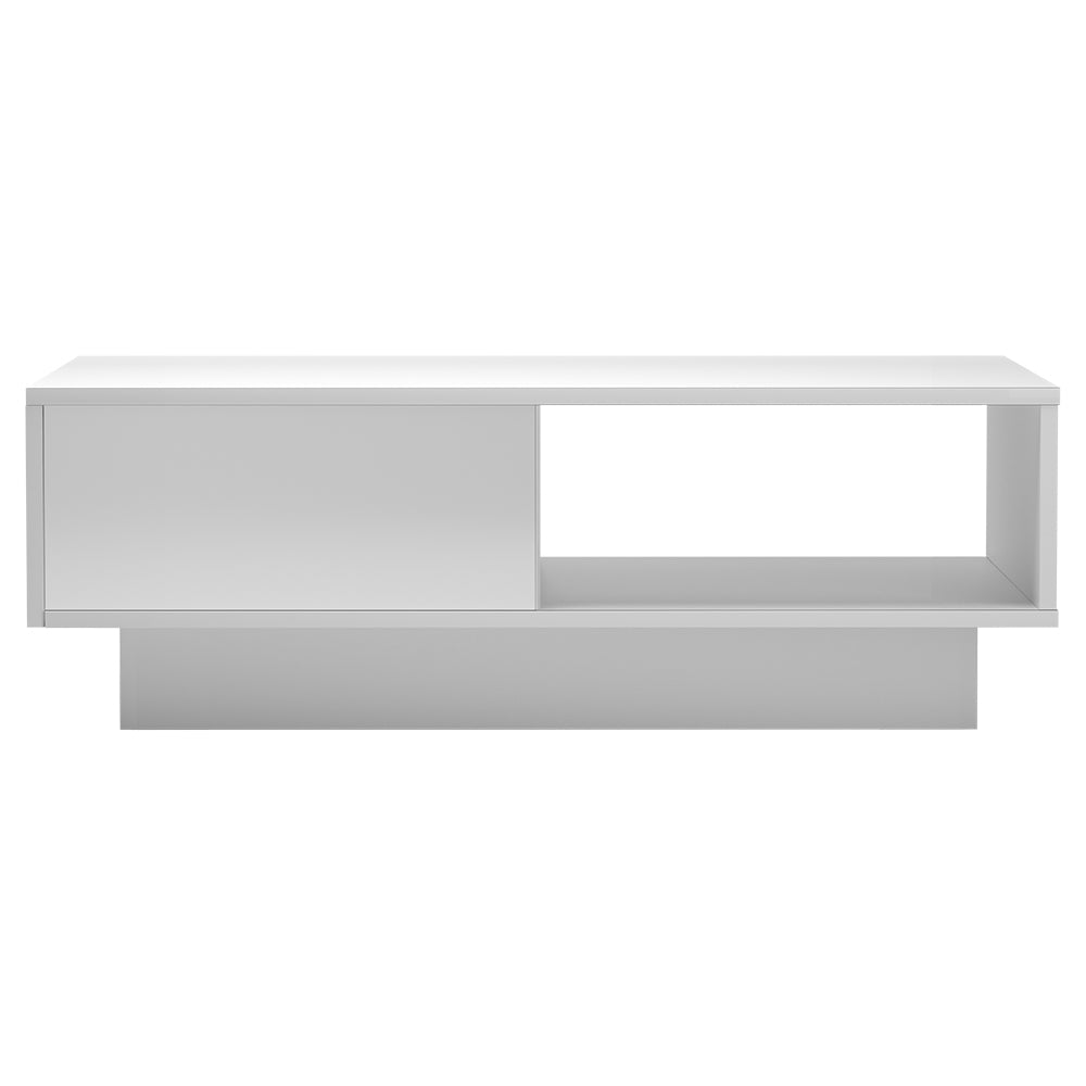 Artiss LED Coffee Table White High Gloss Modern