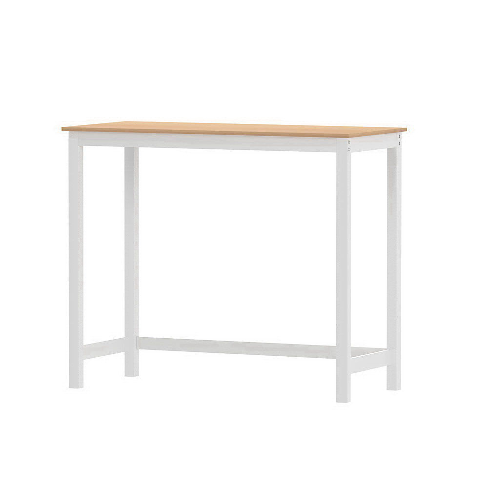 Ari Bar Table 108cm Rectangular Pine & White Wood