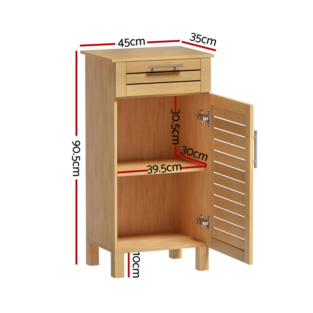 JILL 90cm Bathroom Storage Cabinet Oak