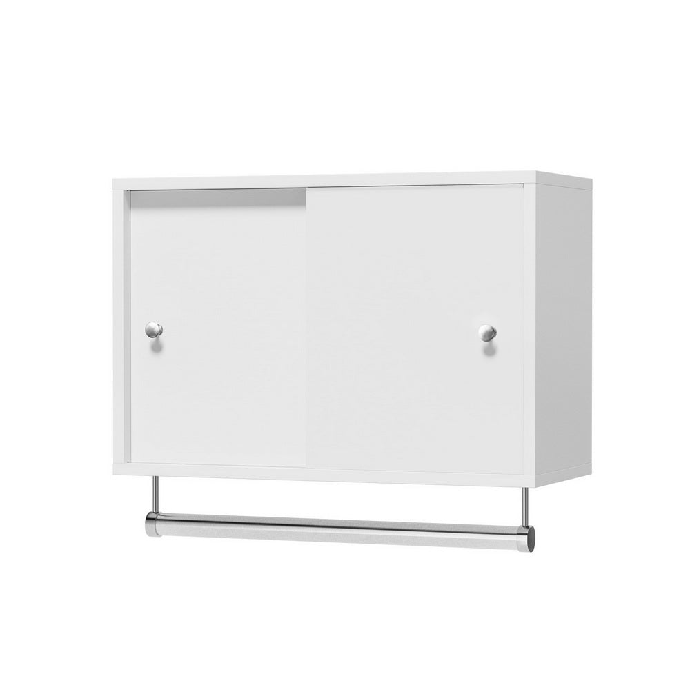 Artiss Wall-Mount Bathroom Storage Cabinet White MDF