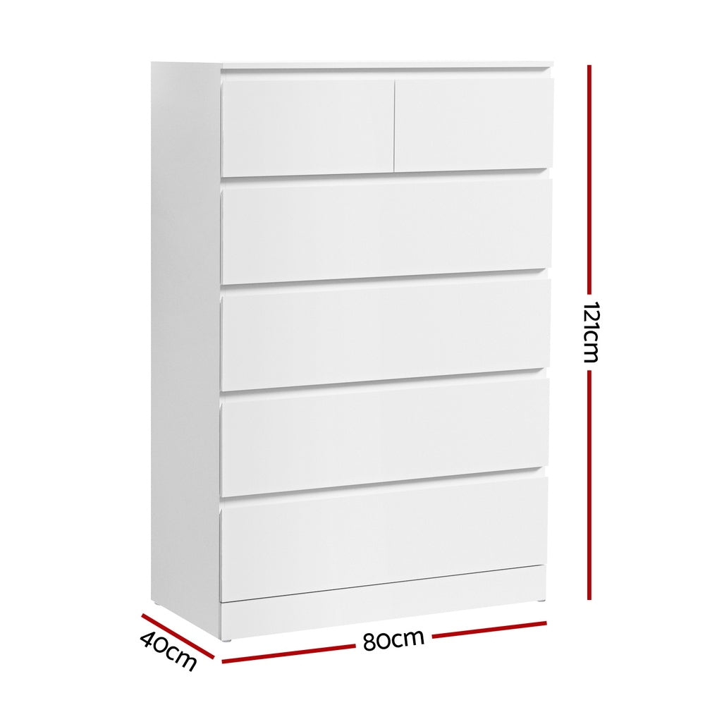 PEPE 6-Drawer Chest White