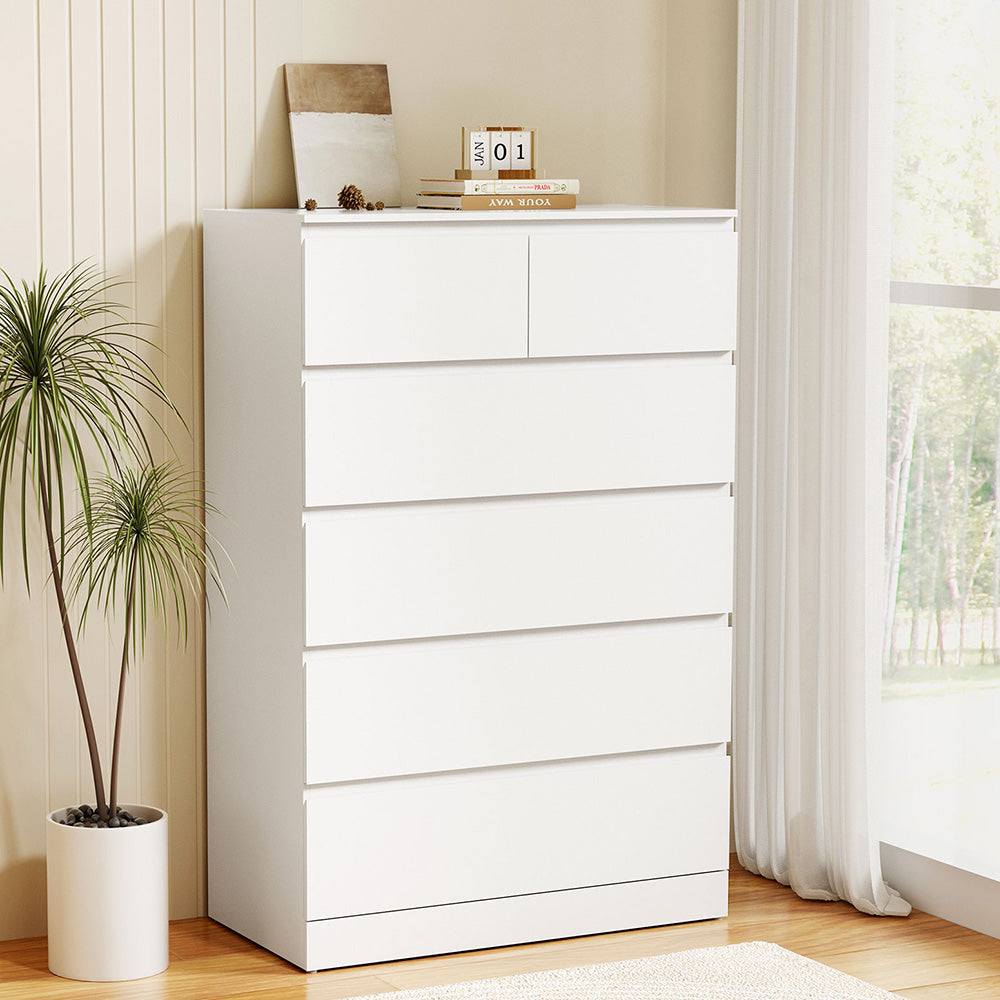 Pepe 6 Drawer Bedroom Storage Chest of Drawers White