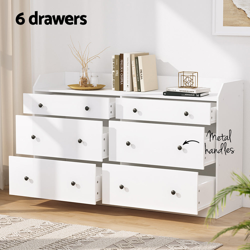 Pete 6-Drawer Chest White