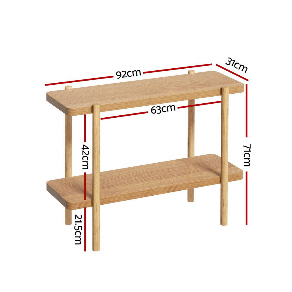 Sera 92cm Console Table 2-Tier Pine