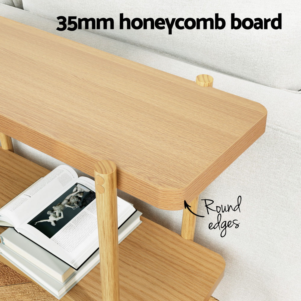 Sera 92cm Console Table 2-Tier Pine