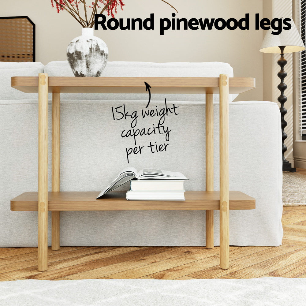 Sera 92cm Console Table 2-Tier Pine