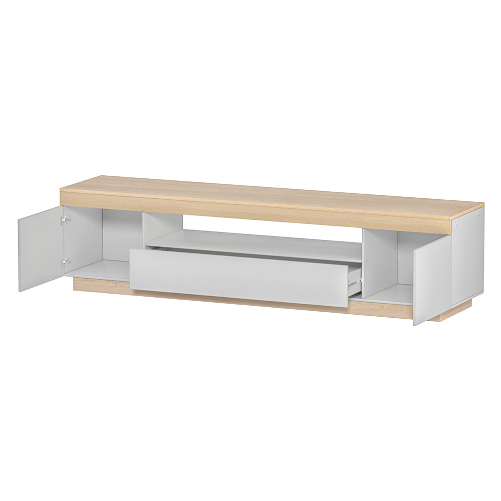 Lior 180cm TV Cabinet Entertainment Unit White Wood