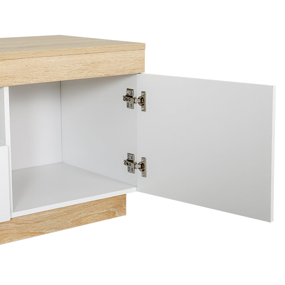 Lior 180cm TV Cabinet Entertainment Unit White Wood