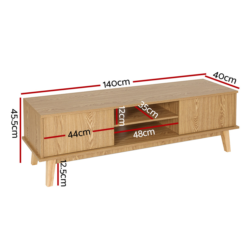 Adwen 140CM TV Cabinet Entertainment Unit Pine