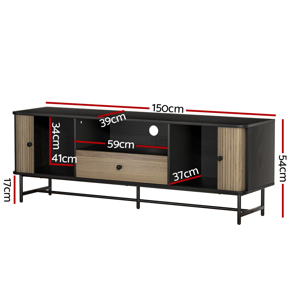 Boris 150cm TV Cabinet Entertainment Unit Black
