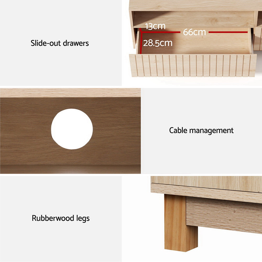 Karel 150cm TV Cabinet Entertainment Unit Pine