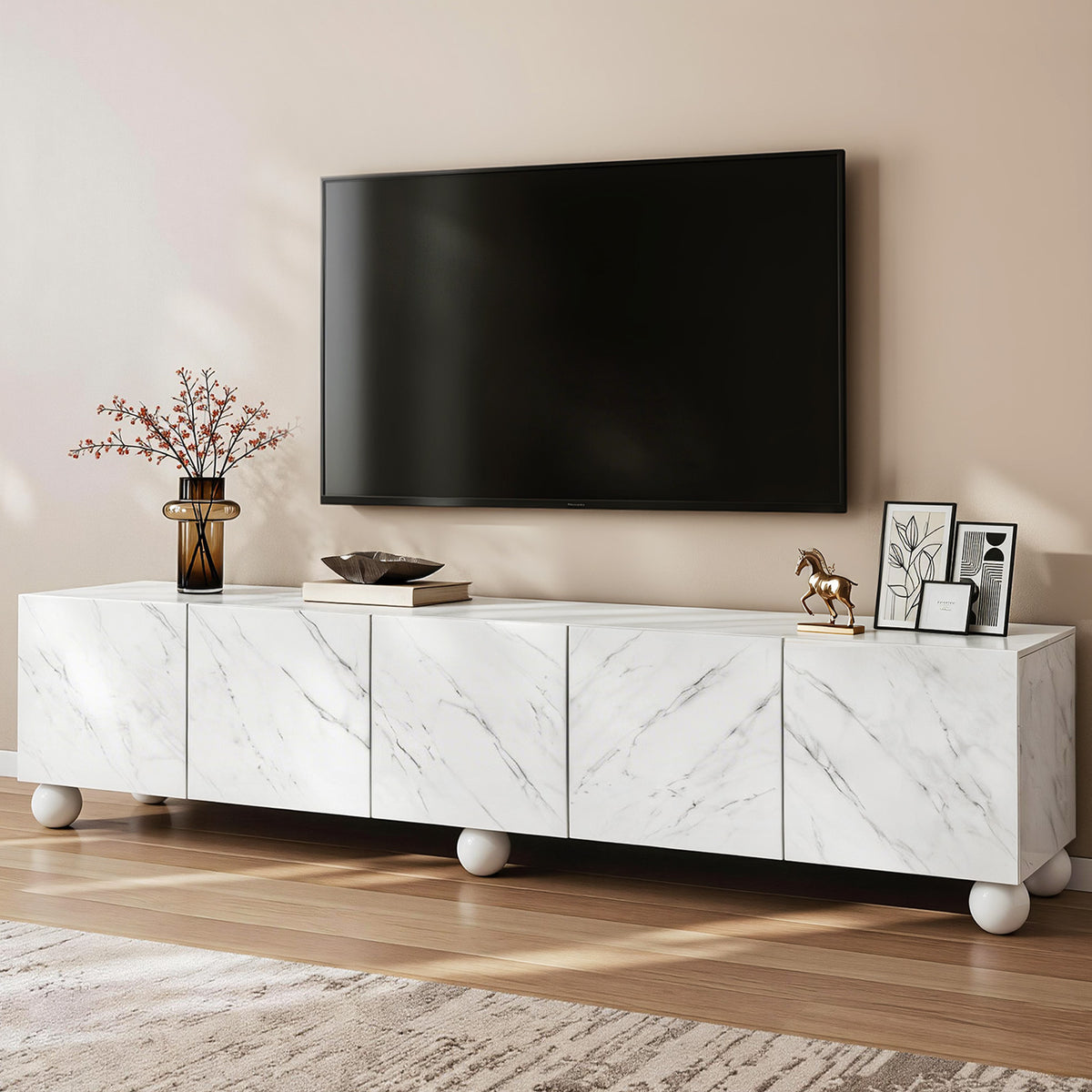 Artiss TV Entertainment Unit Storage Cabinet 200cm White