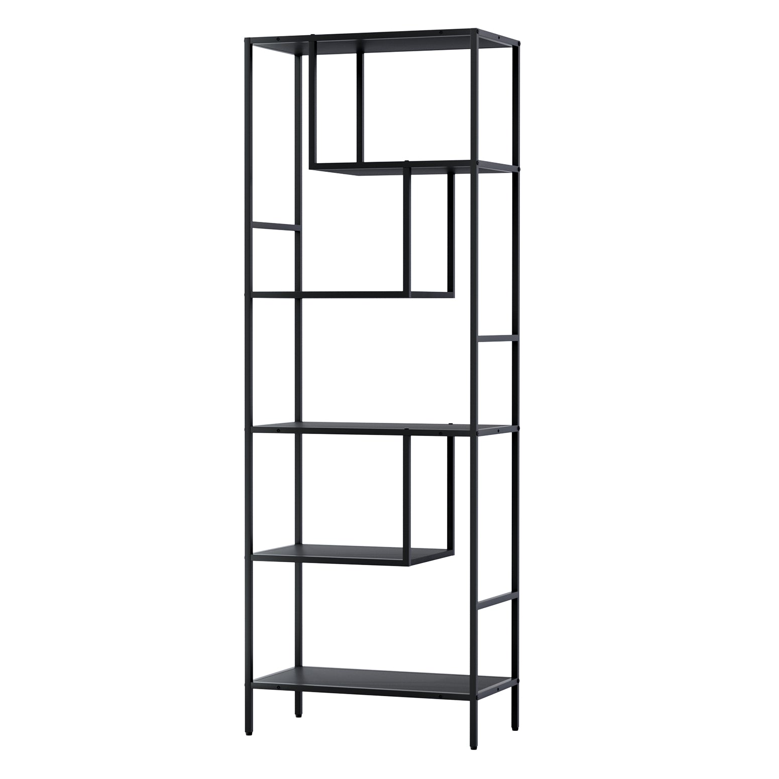 Rhys 5-Tier Bookshelf Black