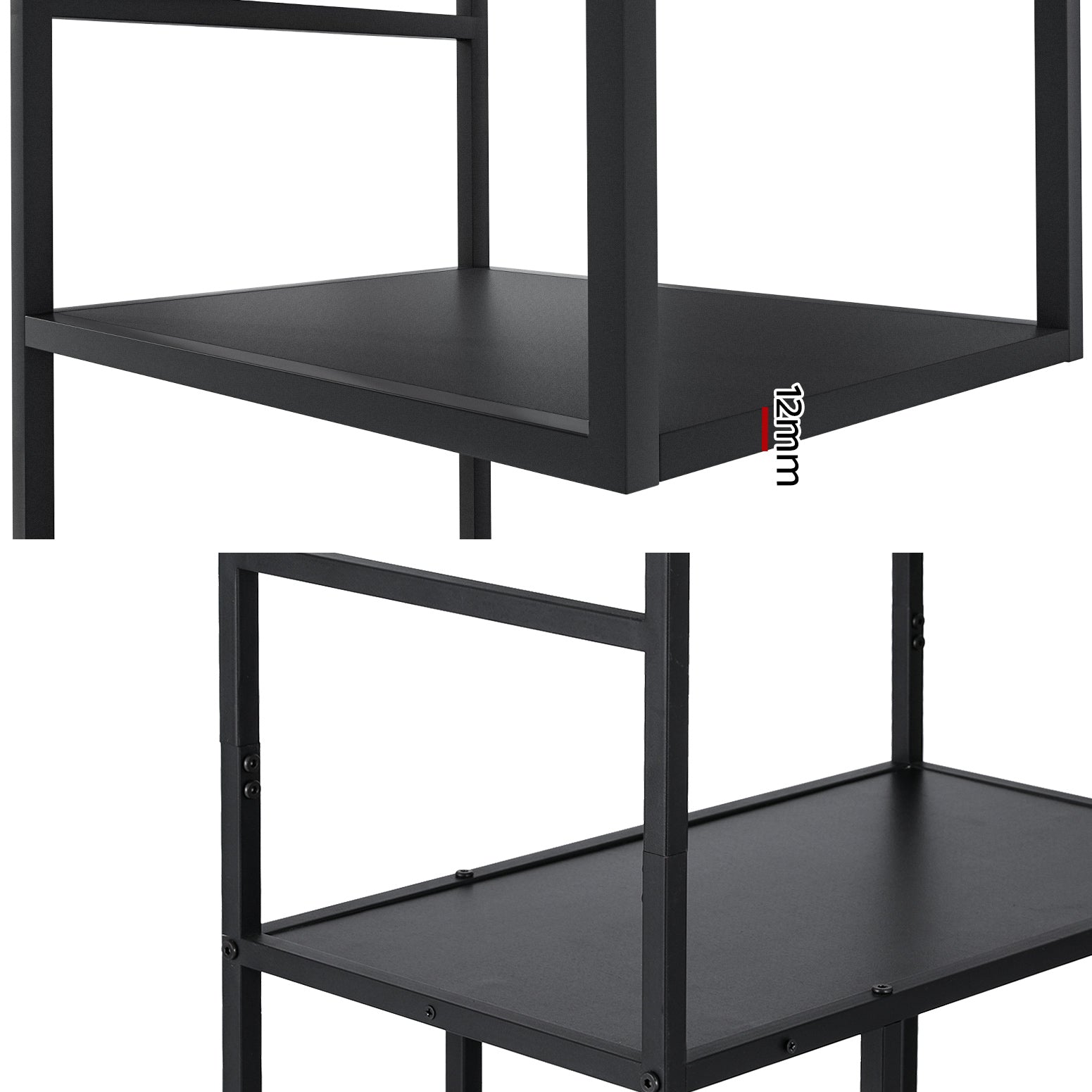Rhys 5-Tier Bookshelf Black