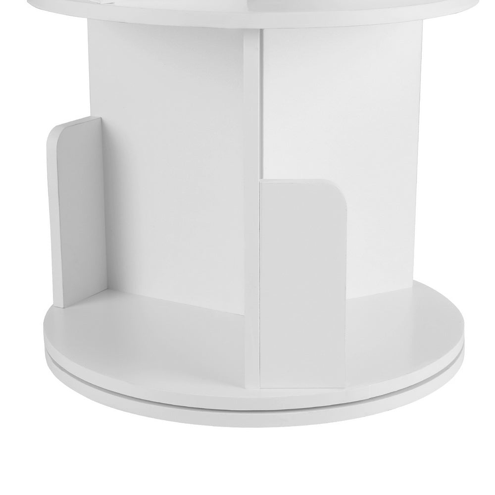 EDIE 4-Tier Bookshelf Rotating White