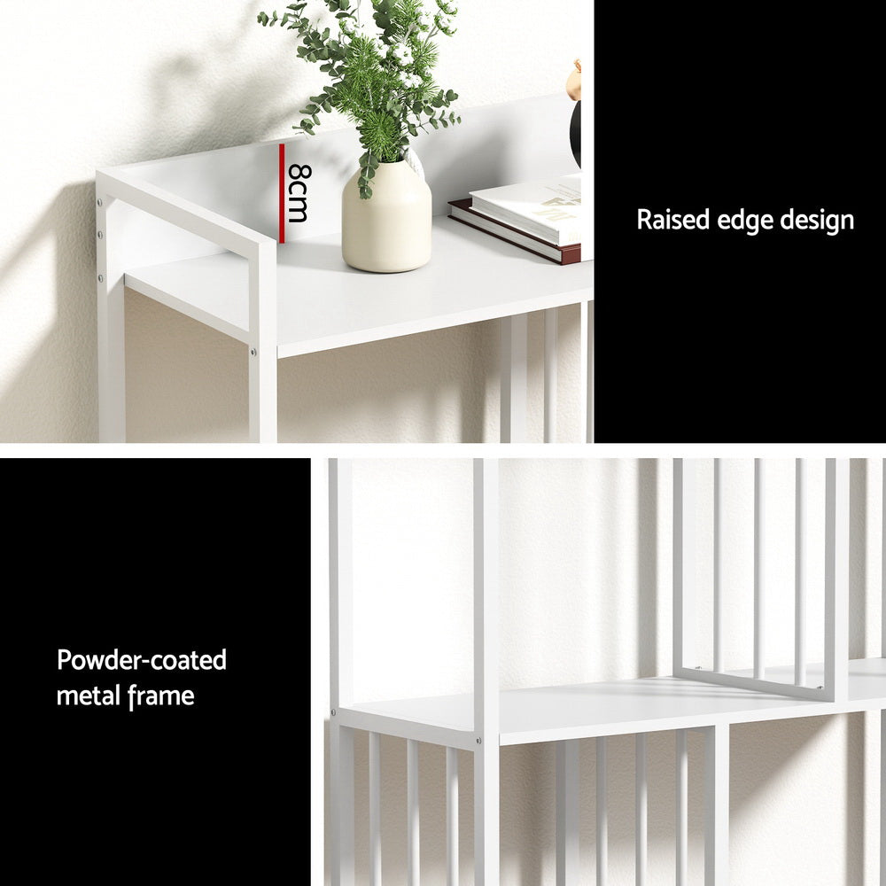 Artiss 120cm Bookshelf Display Shelves 5 Tiers White