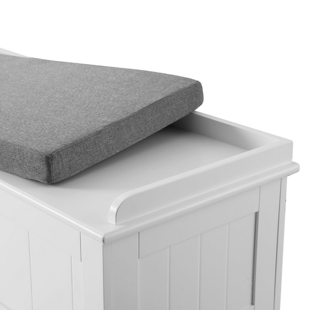 Fluted 140cm Storage Ottoman Blanket Box Grey