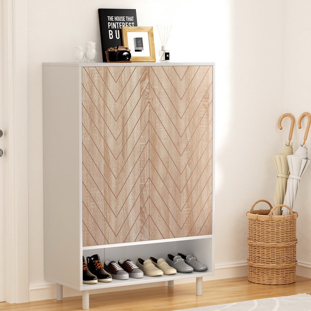 Artiss 6-Tier Shoe Rack Cabinet 24 Pairs White