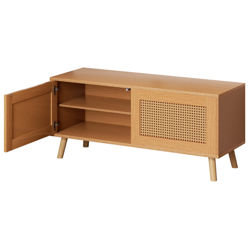 Starlyn Shoe Rack Bench Rattan Pine 10-Pair Storage