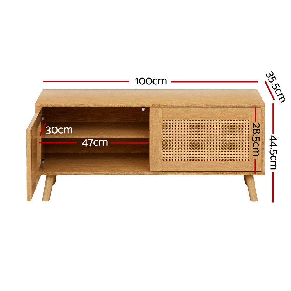 Starlyn Shoe Rack Bench Rattan Pine 10-Pair Storage