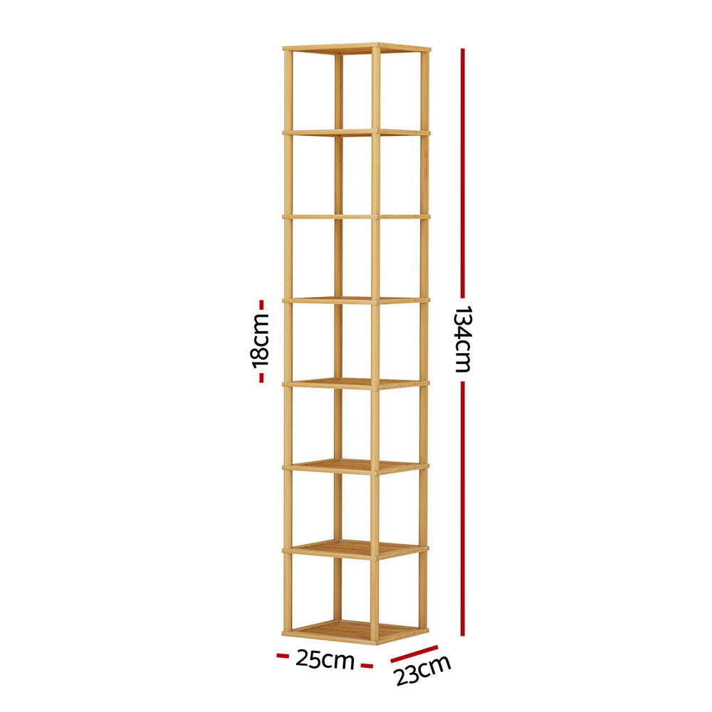 Taylor 8-Tier Stackable Shoe Rack Pine