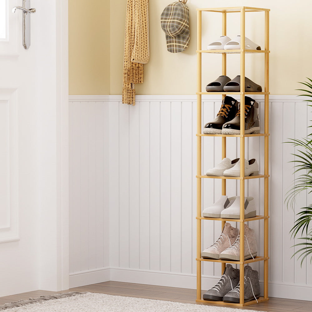 Taylor 8-Tier Stackable Shoe Rack Pine