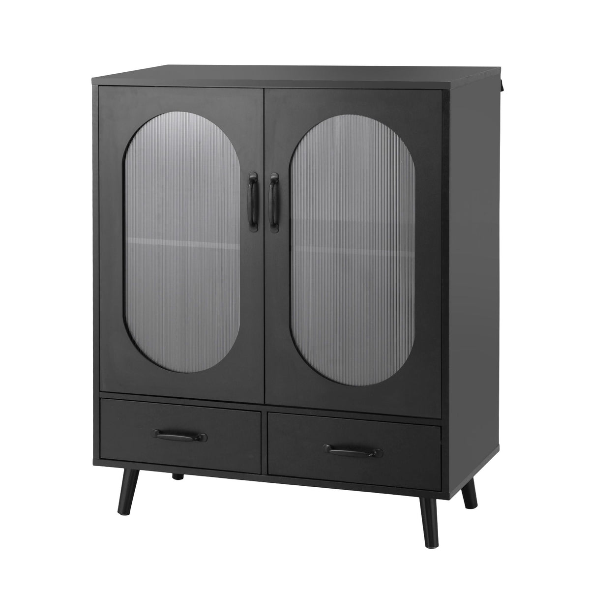 Lency Buffet Sideboard Double Doors Black