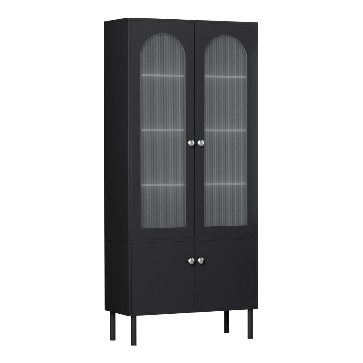 Lency Black Buffet Sideboard Cabinet