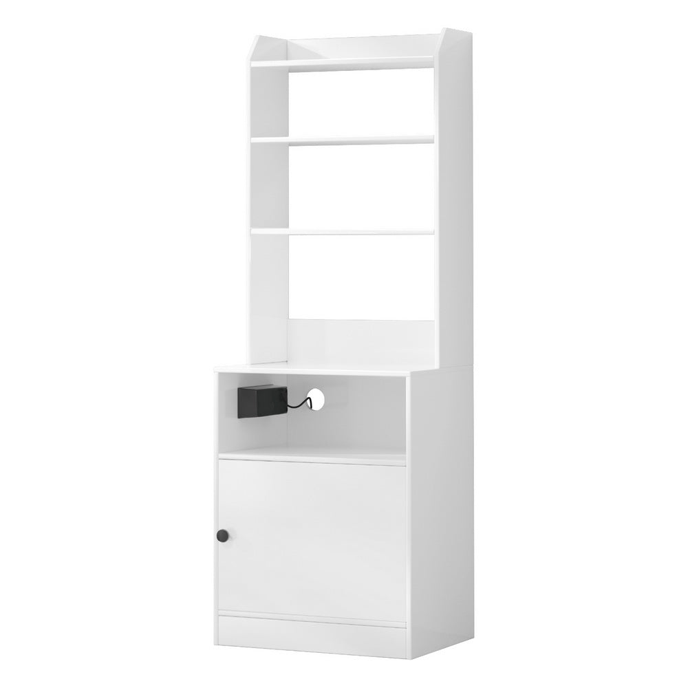 Artiss White Bedside Table Charging Station Nightstand