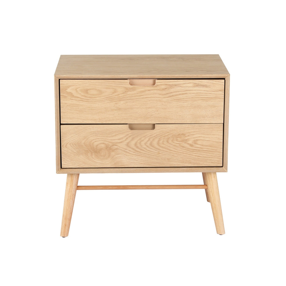 Gino Oak Bedside Table Drawers Storage Cabinet Nightstand Pine