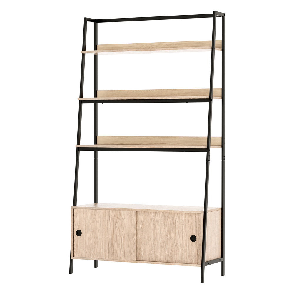MIRA 5-Tier Cube Bookshelf Oak Black