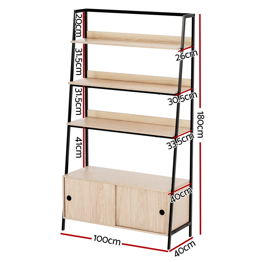 MIRA 5-Tier Cube Bookshelf Oak Black