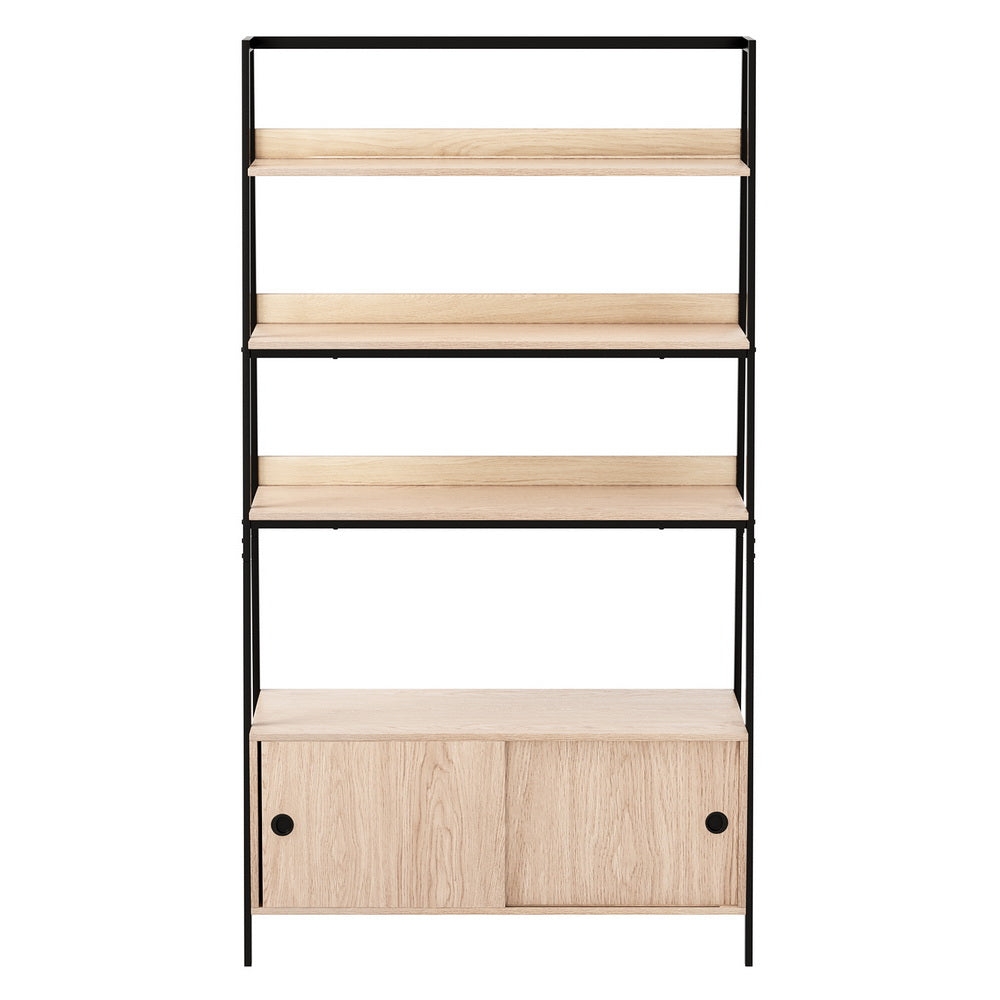 MIRA 5-Tier Cube Bookshelf Oak Black