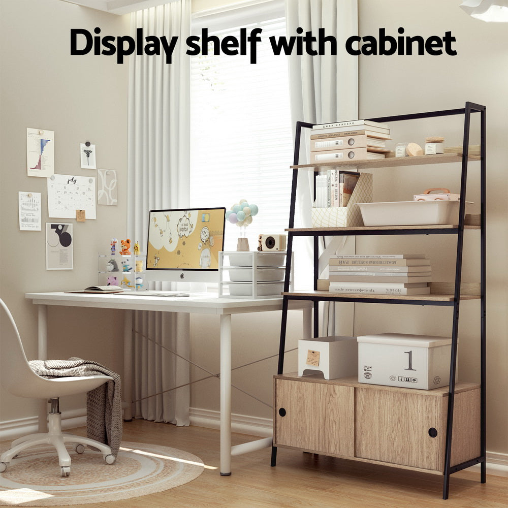 MIRA 5-Tier Cube Bookshelf Oak Black
