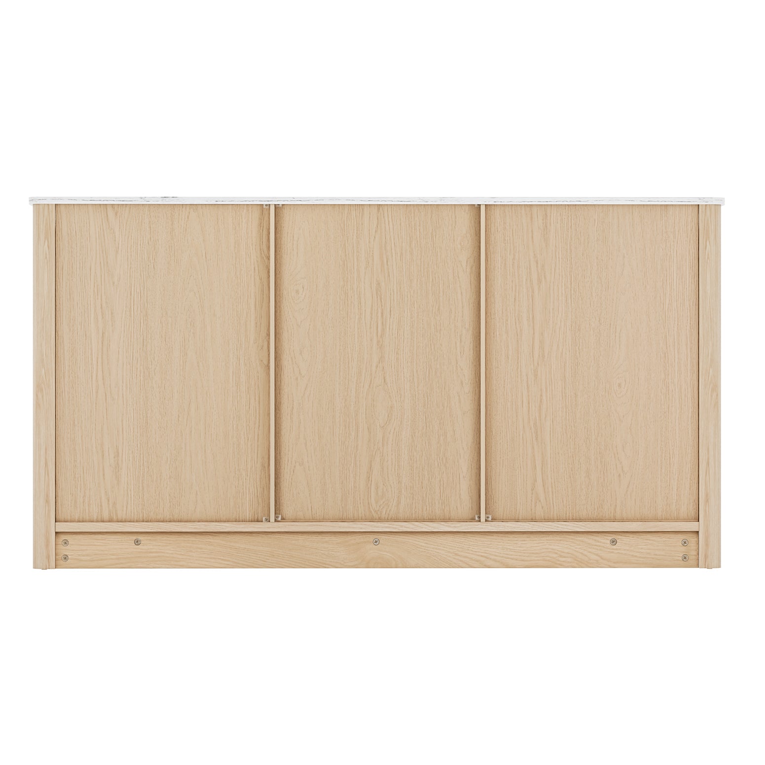Marble-Style Pine Buffet Sideboard 150cm 2-Door 2-Drawer