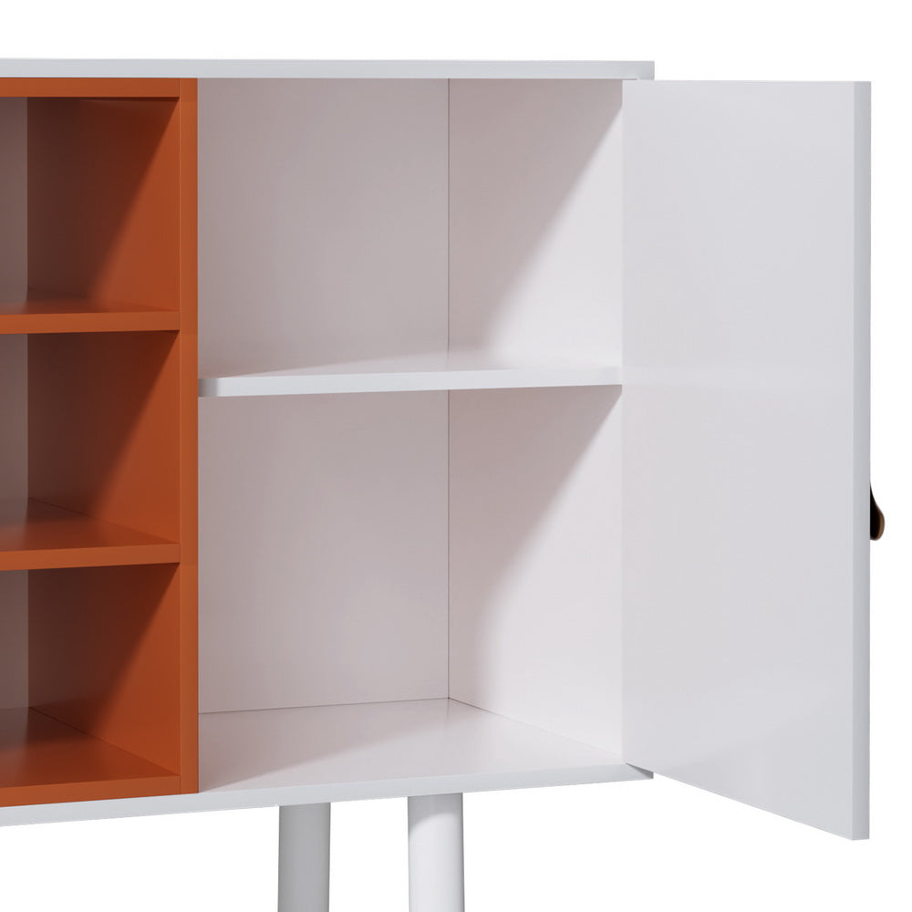 Artiss Buffet Sideboard Cabinet Storage White Orange