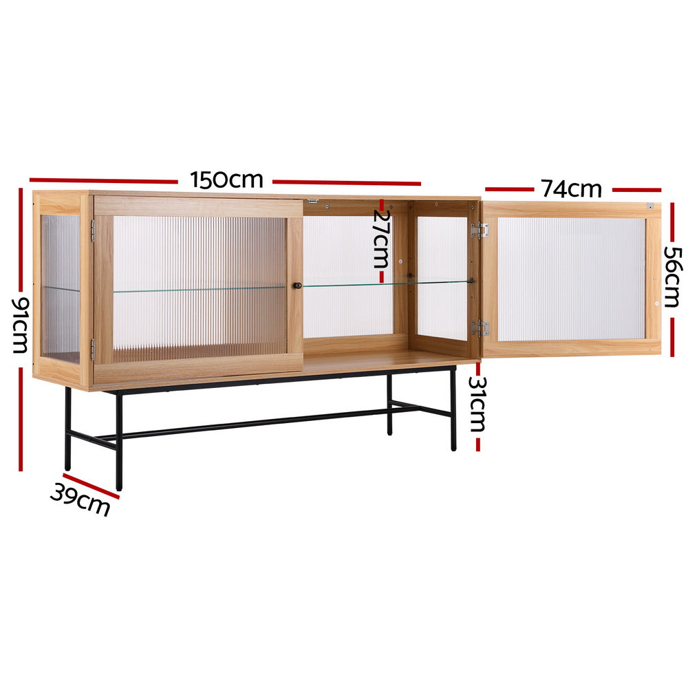 Oak Double Door Buffet Sideboard Artiss