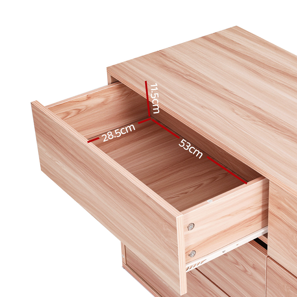 ALVA 6-Drawer Tallboy Dresser Pine