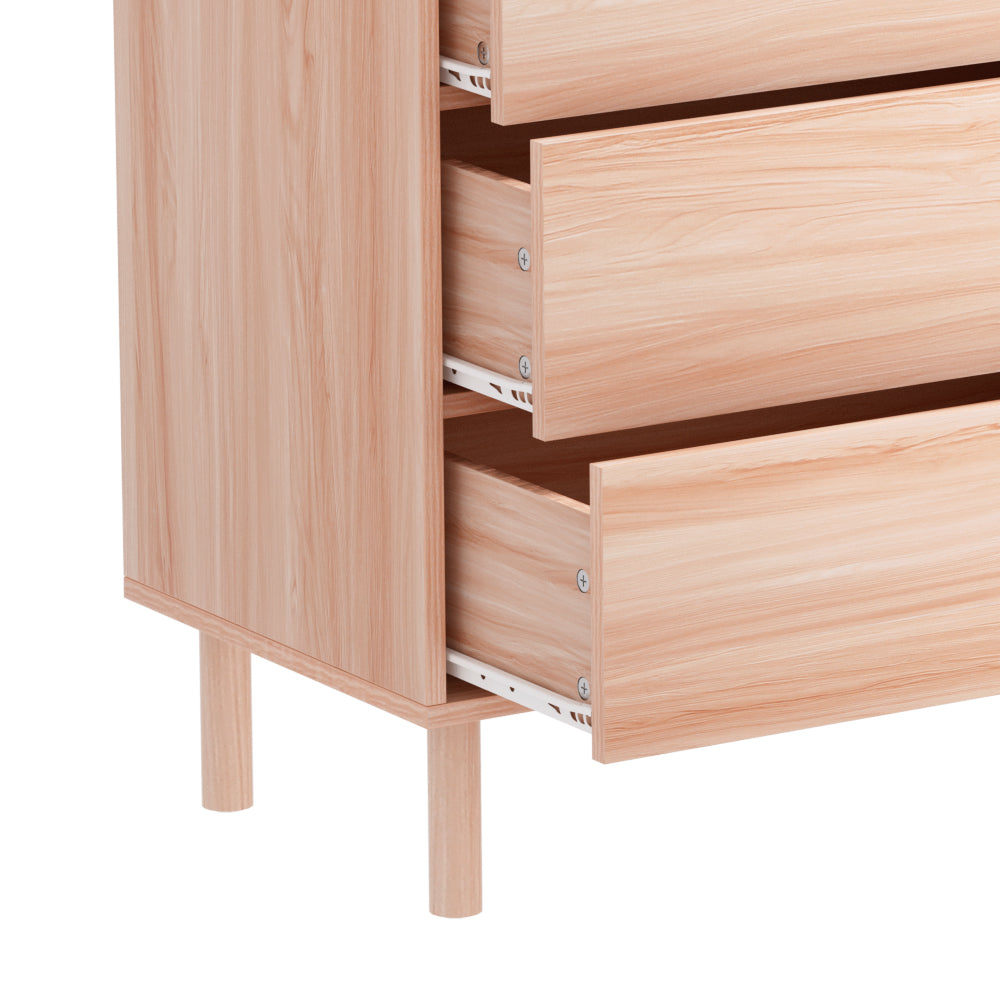 ALVA 6-Drawer Tallboy Dresser Pine