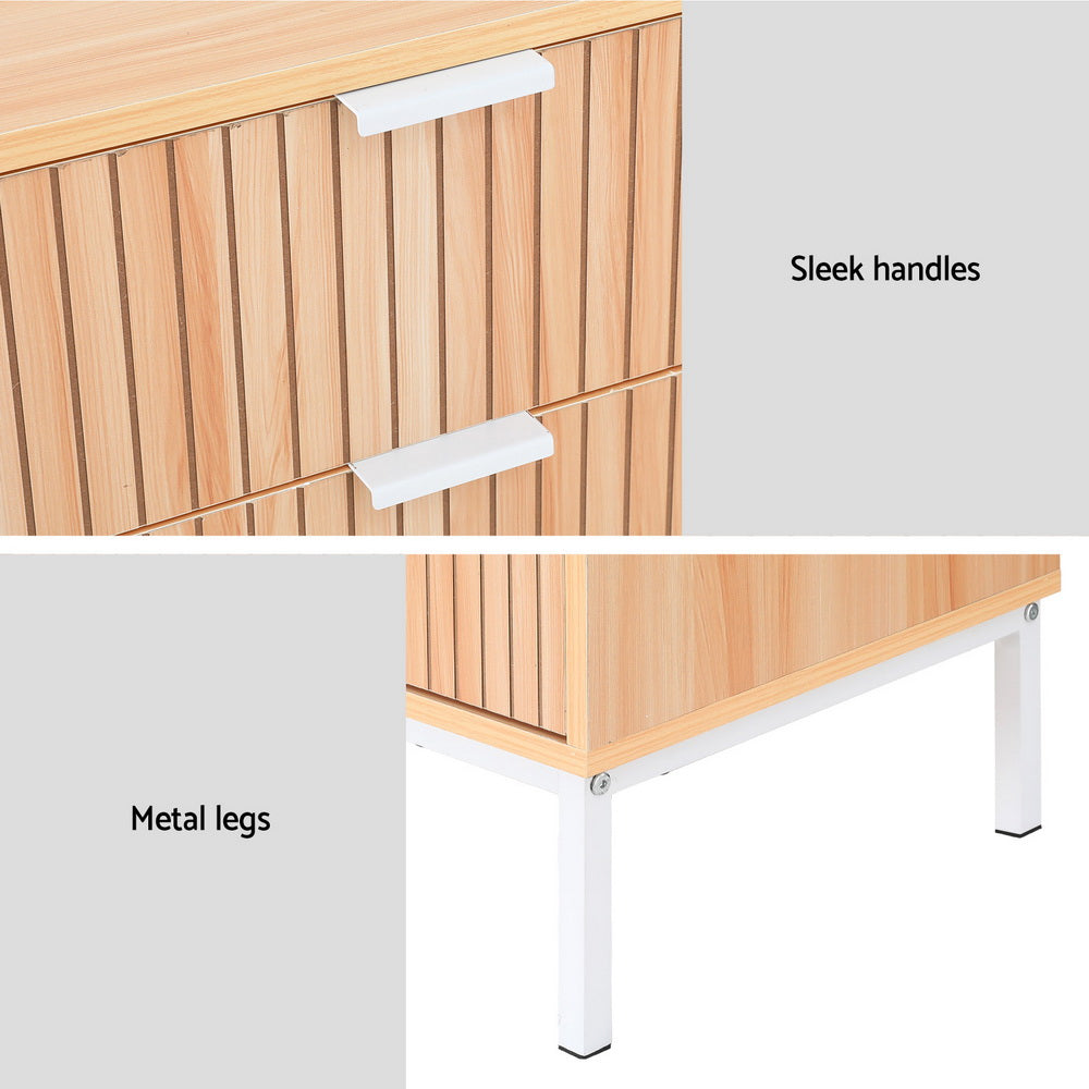 LURA Pine 3-Drawer Chest White