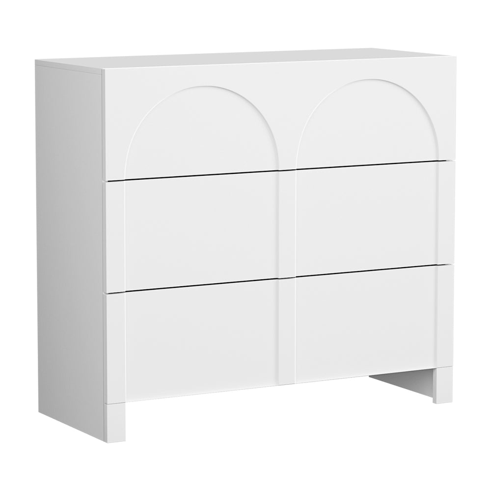 Artiss 3 Drawer Chest of Drawers Lowboy Dresser White