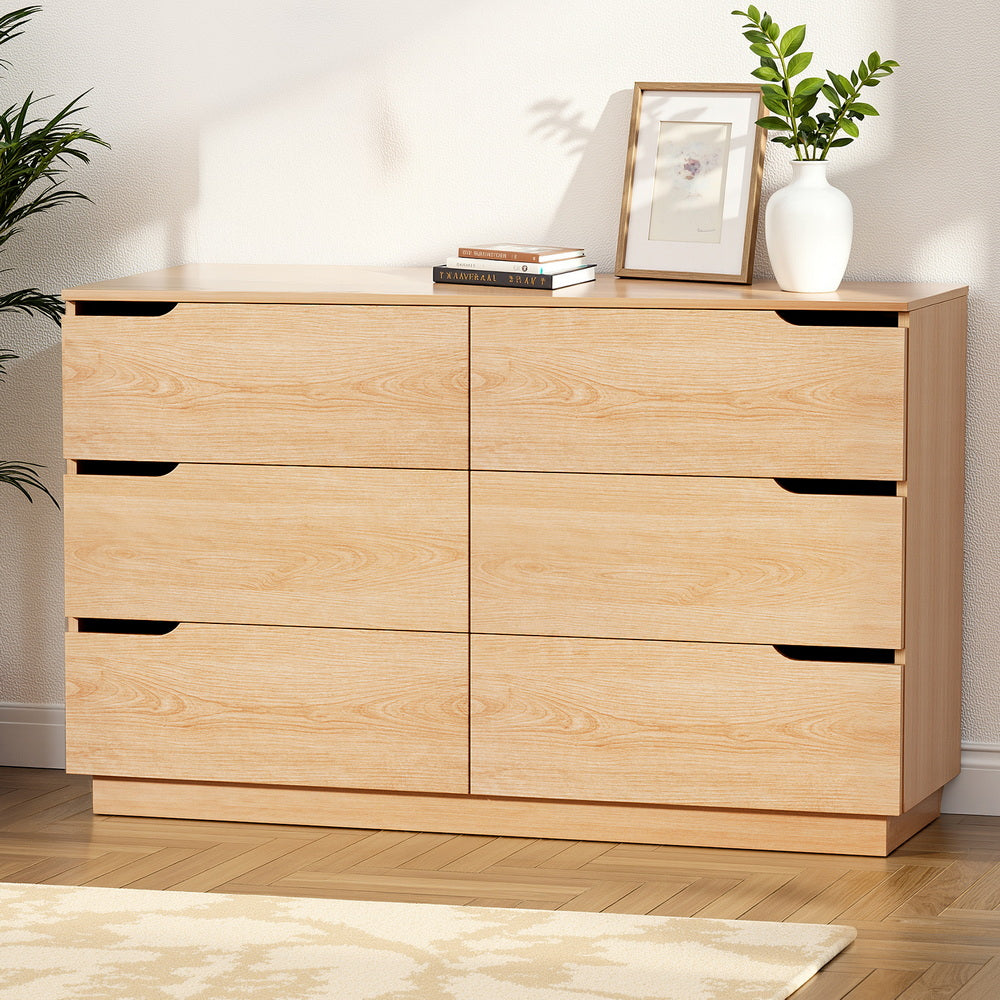 Artiss 6 Drawer Chest of Drawers Dresser Pine