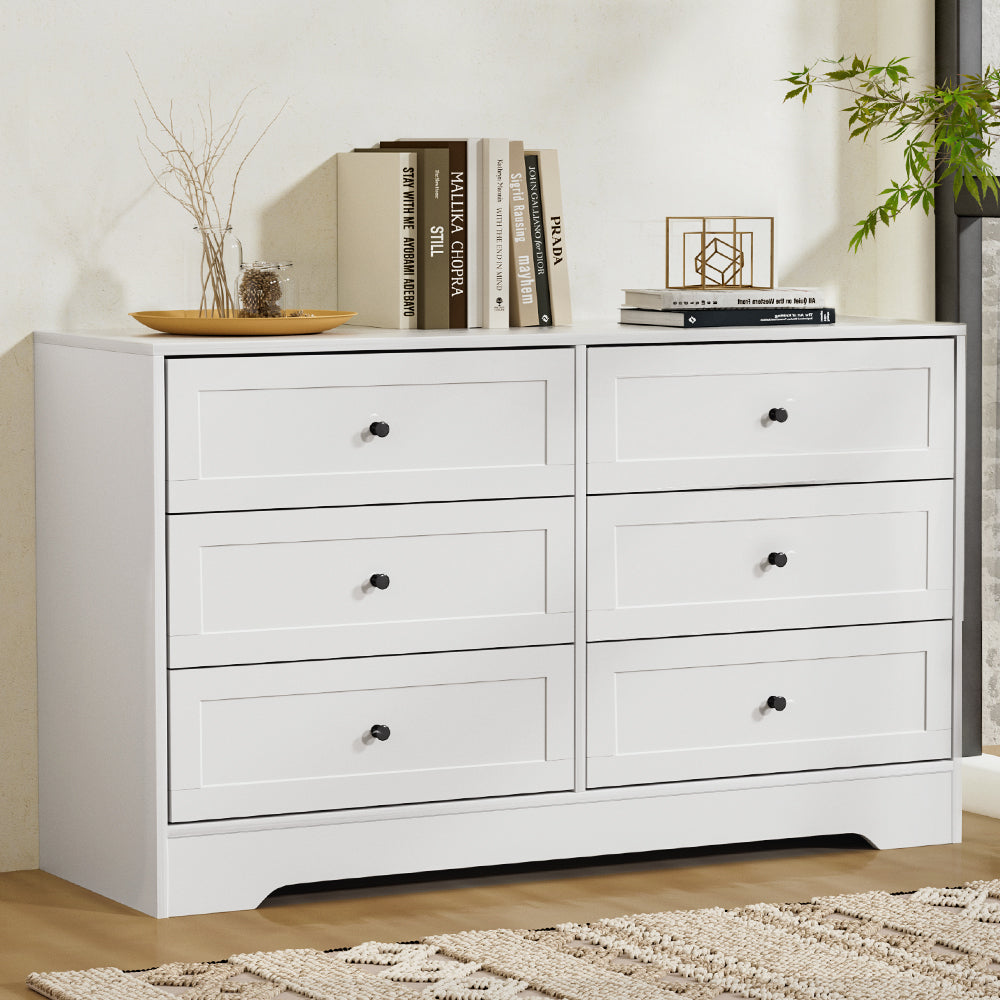 Leif 6 Drawer Chest of Drawers Storage Unit White