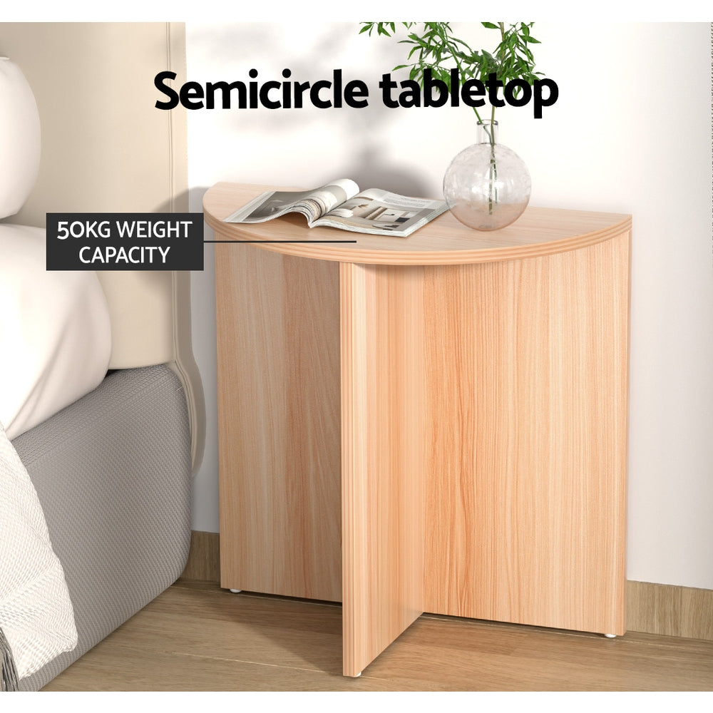 Elva 48CM Coffee Table Semi-circle Pine