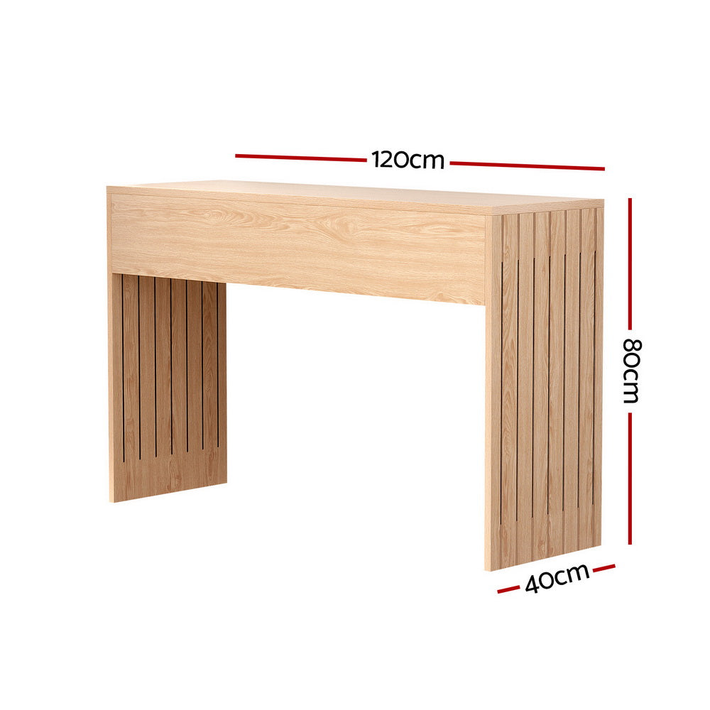 Fluted Pine Console Table 120CM