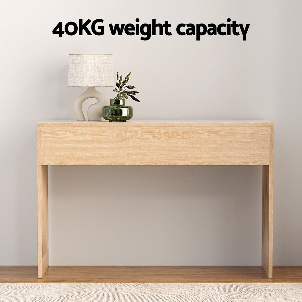Fluted Pine Console Table 120CM